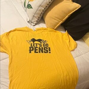 Pittsburg Penguins-Gildan Bright Yellow Heavy Cotton T-Shirt